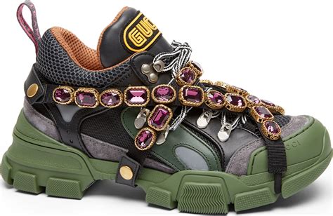 new jewel guccie shoe|gucci platform sneakers with jewels.